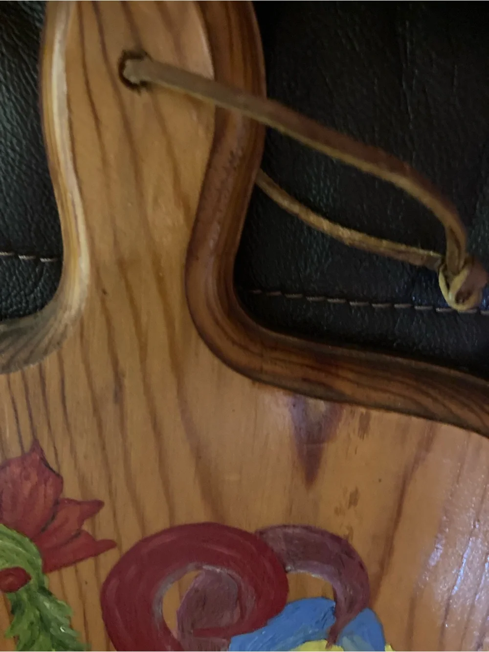 Hand-Painted Multicolor Rooster Wooden Kitchen Board